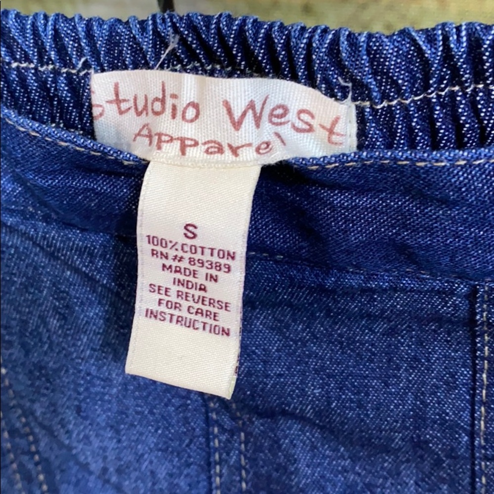 NWT denim jeannfishtail skirt w elastic waist - Picture 5 of 7